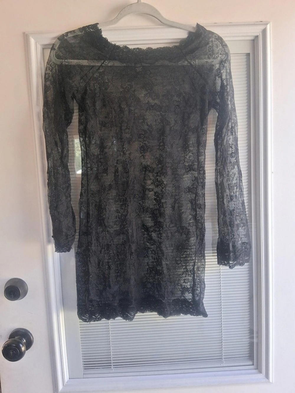 Rene Rofe Black Lace Mini Dress Like New